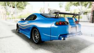 NFS: Carbon Darius Toyota Supra Updated for GTA San Andreas back view