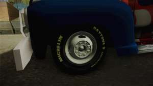 GMC 4100 1950 GRUA for GTA San Andreas wheel view