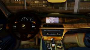 BMW 7 Series F02 2013 for GTA San Andreas interior view