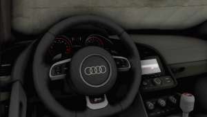 Audi R8 V10 Spyder 2014 for GTA San Andreas steering wheel view