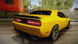 Dodge Challenger Hellcat 2015 for GTA San Andreas back view