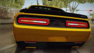 Dodge Challenger Hellcat 2015 for GTA San Andreas back view