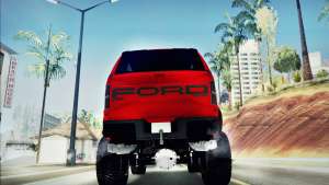 Ford F150 Raptor Long V12 for GTA San Andreas back view