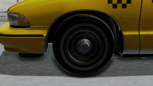 Chevrolet Caprice 1991 Taxi for GTA San Andreas wheel view
