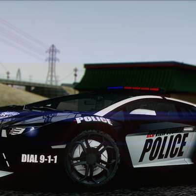 Lamborghini Aventador LP 700-4 Police for GTA San Andreas front view
