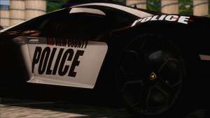 Lamborghini Aventador LP 700-4 Police for GTA San Andreas wheel view