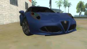 Alfa Romeo 4C for GTA San Andreas front view