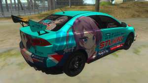 Tsukiko Itasha Evo X Vinyl for GTA San Andreas alternative back view