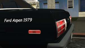 Ford Aspen 1979 for GTA San Andreas closeup view