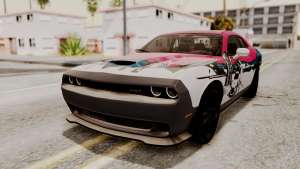 Dodge Challenger SRT Hellcat 2015 HQLM PJ for GTA San Andreas colorful