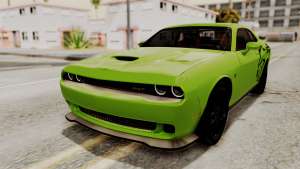 Dodge Challenger SRT Hellcat 2015 HQLM PJ for GTA San Andreas green