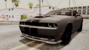 Dodge Challenger SRT Hellcat 2015 HQLM PJ for GTA San Andreas grey