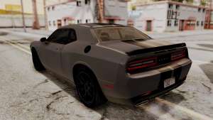 Dodge Challenger SRT Hellcat 2015 HQLM PJ for GTA San Andreas grey back view