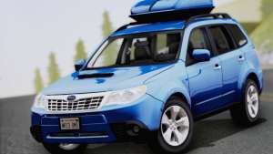 Subaru Forester XT 2008 for GTA San Andreas front view blue color