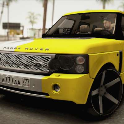 Land Rover Range Rover Gold Vossen for GTA San Andreas front view