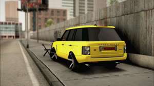 Land Rover Range Rover Gold Vossen for GTA San Andreas back view