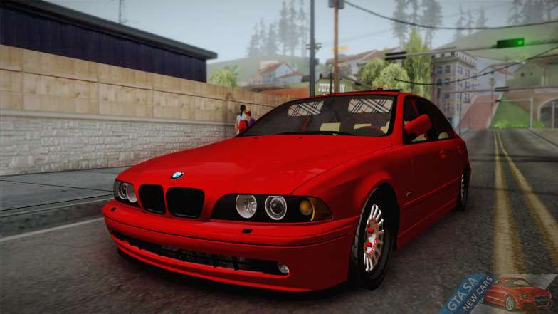 BMW 530d E39 Red Black for GTA San Andreas front view