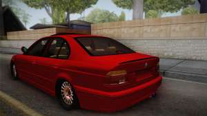 BMW 530d E39 Red Black for GTA San Andreas back view
