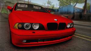 BMW 530d E39 Red Black for GTA San Andreas front light
