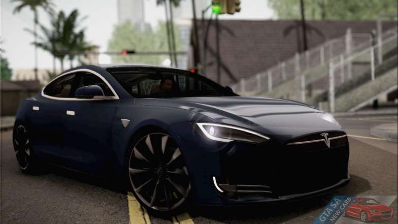 Tesla Model S 2014 for GTA San Andreas front view