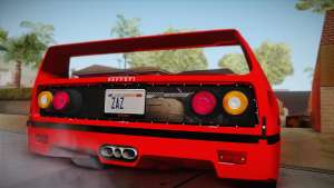 Ferrari F40 (US-Spec) 1989 HQLM for GTA San Andreas back view