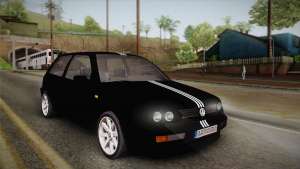 Volkswagen Golf Mk3 Blyatmobile for GTA San Andreas front view