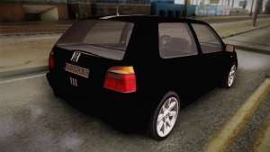 Volkswagen Golf Mk3 Blyatmobile for GTA San Andreas back view