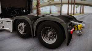 Mercedes-Benz Actros Mp4 6x2 v2.0 Steamspace for GTA San Andreas wheels