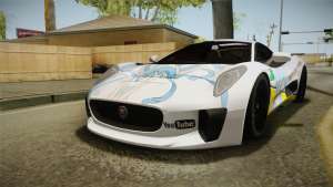 Jaguar C-X75 Ika Musume Itasha for GTA San Andreas front view