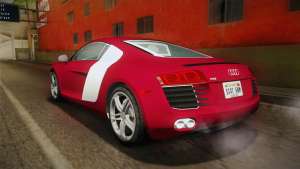 Audi R8 Coupe 4.2 FSI quattro US-Spec v1.0.0 YCH for GTA San Andreas rear view
