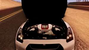 Nissan GT-R R35 for GTA San Andreas engine