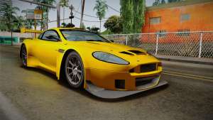 Aston Martin Racing DBRS9 GT3 2006 v1.0.6 Dirt for GTA San Andreas front view