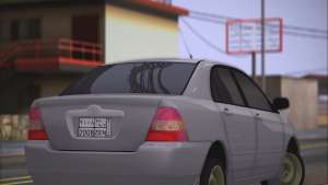 Toyota Corolla 120 for GTA San Andreas rear view