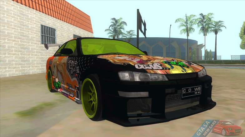 Azuki Azusa Itasha Nissan Silvia Vinyl for GTA San Andreas front view