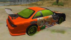 Azuki Azusa Itasha Nissan Silvia Vinyl for GTA San Andreas rear