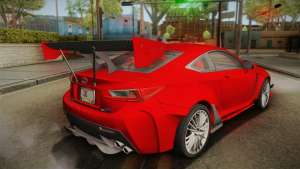 Lexus RC F RocketBunny for GTA San Andreas rear view