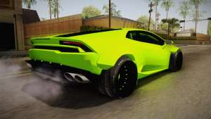 Lamborghini Huracan Rocket Bunny 2014 for GTA San Andreas - rear view