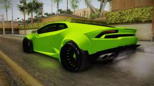 Lamborghini Huracan Rocket Bunny 2014 for GTA San Andreas - rear