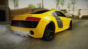 Audi R8 V10 Plus Coupe for GTA San Andreas - rear view