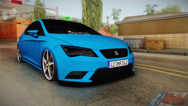 Seat Leon FR Blue for GTA San Andreas - front view