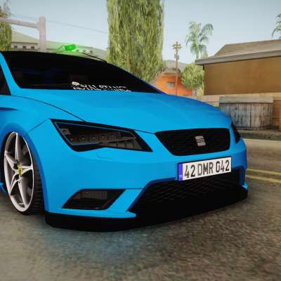 Seat Leon FR Blue for GTA San Andreas - front view