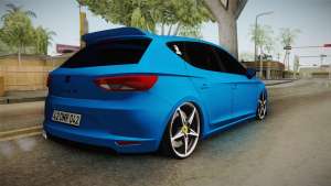 Seat Leon FR Blue for GTA San Andreas - rear view