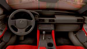 Lexus RC F for GTA San Andreas - interior
