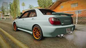 Subaru Impreza WRX Tunable for GTA San Andreas - rear view