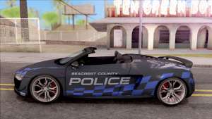 Audi R8 High Speed Police for GTA San Andreas - side view