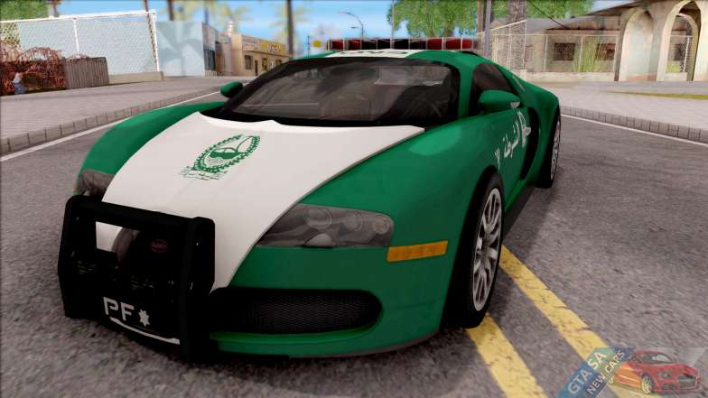 Bugatti Veyron Dubai High Speed Police for GTA San Andreas - front view