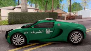 Bugatti Veyron Dubai High Speed Police for GTA San Andreas - side view