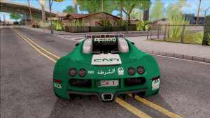 Bugatti Veyron Dubai High Speed Police for GTA San Andreas - rear view