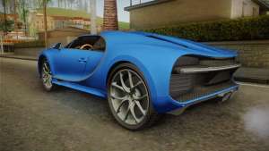 Bugatti Chiron Spyder for GTA San Andreas - rear view