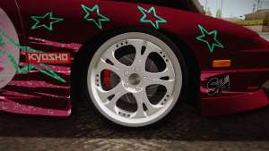 Nissan 240SX Ousawa Miu Itasha for GTA San Andreas - wheels